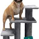 Furhaven Steady Paws Multi-Step Pet Stairs for High Beds & Sofas - Gray, 3-Step