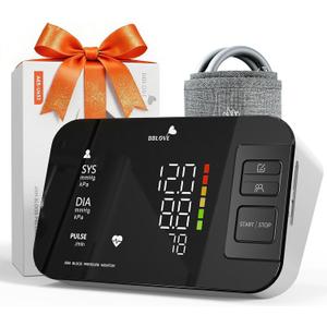 Blood Pressure Monitors for Home Use, Medical-Grade Accuracy,Automatic Measurement Rechargeable Blood Pressure Machine with Large LED Three-Color Warning for 2 User, Birthday Gifts for Family