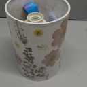 Dried Flowers Small Table Lamp 5W LED 3-Color Pressed Flower Bedside Lamp Linen Shade with Wood Base for Bedroom Living Room Desk Nursery