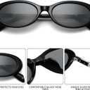 Retro Oval Sunglasses for Women - Trendy Tortoise Shell Frame Shades with Silver Metal Ring Detail UV400 Protection
