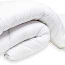 White Down Alternative Comforter – All Season White Duvet Insert with Ties - Luxurious Soft Hotel Bedding - Queen Size Insert (86 in x 90 in)