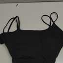 Aoxjox Women's Workout Sports Bras Fitness Yoga Crop Tank Twist Back Cami (Large, 1 Black)