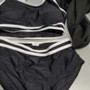 Girls Swimsuit Double Strap High Waist Sporty Bikini Swimsuits Swim Cover Up Skirt 3 Piece Set