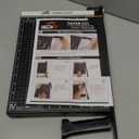 ISDIR 12-Inch Guillotine Paper Cutter, 12 Sheet Capacity, Blade Lock & Magnetic Guide, Heavy-Duty Metal Base for Precision Cutting of Cardstock, Photos, and Crafts - Ideal for Home & Office