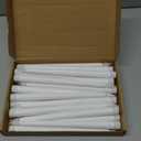 Treela 24 Pcs Flameless Taper Candles Battery Operated Bulk Fake 11 Inch Candles Light LED Candlesticks Flickering Tapered for Wedding Halloween Christmas Decoration(White, Basic)