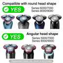 SH90 Shaving Heads for Series 9000, 8000, 7000 Electric Shaver Blades, DualRing Mesh Technology for Efficient Shave, Fits S9xxx/S8xxx/S7xxx, 3 Pack