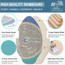 Skimboard with EVA Grip Pad and High Gloss Clear Coat, Wooden Skim Boards for Kids Young and Adults