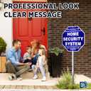 Protected By Home Security System Signs, 1028" Reflective Aluminum Warning Sign for Outside, Police Dispatch Connected with Stake, Set of 2