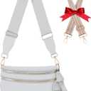 Bum Bags for Women Checkered Crossbody Bag Large Nylon Belt Purse Fanny Packs, Bonus with a Extra Strap