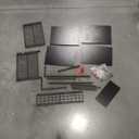 VYUOL Printer Stand for Desk, Desktop Printer Stand Shelf Organzier for Home Office, for Above and Under Desk, Fax Machine Copier Scanner, Black