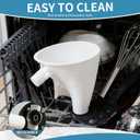 Flour Funnel Compatible with Kitchen Aid Mixer, Stand Mixer Attachment, Easy Pour Mess Free Attachment, Easy to Clean, Flour Funnel Accessories for Pouring Sugar, Flavoring, Eggs and Water