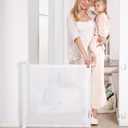 Likzest Retractable Baby Gate, Mesh and Pet Gate 33/'' Tall, Extends up to 55/'' Wide, Child Safety Gates for Stairs Doorways Hallways, Dog Cat Indoor Outdoor (White), 6*18, SH20.006DC (33" Tall x 55" Wide)