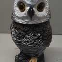 Brown Solar Owl with Motion Detector, Flashing Eyes, Spinning Head, Realistic Hooting and Silent Mode, Garden Owl, Outdoor Statue, Decoration for Home, Garden, Patio and Fence