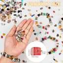 Big Natural Chip Stones for Bracelet - 250pcs 7mm to 12mm Large Multicolored Crystal Gemstones Hole Drilled DIY Beads for Crafts Bracelet Necklace Earrings Beads Jewelry Making DIY Art Craft