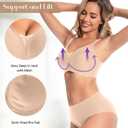 Wireless Bras for Women Supportive Mesh Crossover Bra Seamless Push Up Bralette with Full Support Everyday Bras (Medium, Light Skin)