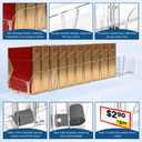 31Pack Automatic Pusher Display Rack, Store Display Shelf and Case Stand, Space Saving Organizer for Retail Stores and Supermarkets