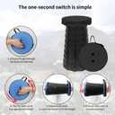 Camping Stool Portable Collapsible Stool Retractable Stool Folding Chair Outdoor Telescopic Stool Capacity 400lb Lightweight for Fishing Hiking Trips BBQ Stool Black
