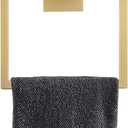 TNOMS Gold Towel Ring Modern Square Hand Towel Bar,Towel Holder for Bathroom,Wall Mount Stainless Steel