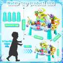 Upgraded Water Table for Toddlers Toy Set, 4-in-1 Kids Sensory Sand Table with Electric Water Pump Elephant Rain Shower Sprinkler, Summer Birthday Gift STEM Fishing for Boys Girls Ages 3 4 5 6 7