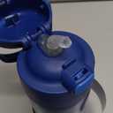 THERMOS FUNTAINER 12 Ounce Stainless Steel Vacuum Insulated Kids Straw Bottle, Blue (Navy)