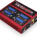 100Wx4/10Ax4 AC/DC 4 Port RC LiPo Charger Discharger Intelligent Balance Charger Quad Multi-Functions for NiMH NiCd LiHV Pb Batteries for Hobby Rc Car Boat Airplane Racing Drone FPV