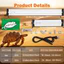 T5 UVB Reptile Light Fixture Combo Kit 24W: 10.0 UVB Light for Reptiles Terrarium Hood Comes with Ho UVB Lamp, 22'' Linear UVB Light Bar for Desert Bearded Dragon,Turtle,Gecko - UV Sensor Test Card