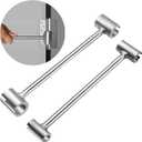 2PCS Hinges Gap Adjusting Wrench Upgrade Steel Door Hinge Adjustment Tool Double-head Hinge Repair Spanner for 0.35-0.98 Inch Flag Hinges Door Hinge Tool for Various Door Hinge Gaps