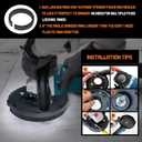 Dust Shroud for Angle Grinder 4.5 inch and 5 inch, Grinder Dust Shroud with 2 Spacers, 3 Pcs Hose Adapters 1 1/4 inch to 1 3/4 inch to 2 2/5 inch