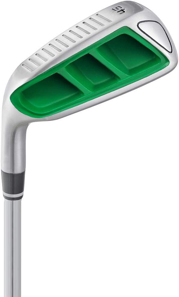 MAZEL Golf Pitching & Chipper Wedge, Left Handed, 45 Degree for Men & Women,Improve Your Short Game (Left, Stainless Steel (Green Head), Regular, 45)