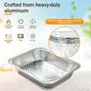 20 Pack 9X13 Inch Aluminum Foil Pans with Clear Lids Half Size Deep Extra Heavy Duty Disposable Aluminum Pans for Baking, Cooking, Roasting, Heating, Meal Prep or Food Storage