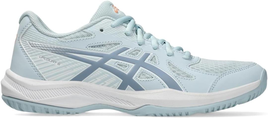 ASICS Women's Upcourt 6 Volleyball Shoes (10, Cool Grey/Grey Blue)