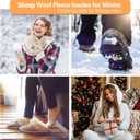 riemot Womens Sheepskin Wool Insoles, 100% Australian Wool Fleece Upper, 15mm Thick Warm Winter Boot Inserts, Cozy Replacement Insoles for Snow Boots, Slippers & Roomy Shoes Grey EU40/US9 (Gray)