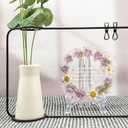 Teacher Appreciation Gifts for Women Resin Floral Keepsake Plate Decor with Pressed Real Flowers (Purple & White) Unique Thank You Gift for Teachers