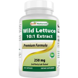 Best Naturals Wild Lettuce 10:1 Extract 250 mg - 240 Capsules
