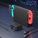 Dock Station for Switch/Switch OLED, Replacement 3-in-1 TV Dock Set with Original IC Module, AC Charger & High-Speed HDMI Cable for 1080P HD Output & Console ChargingNot Compatible with Switch 2
