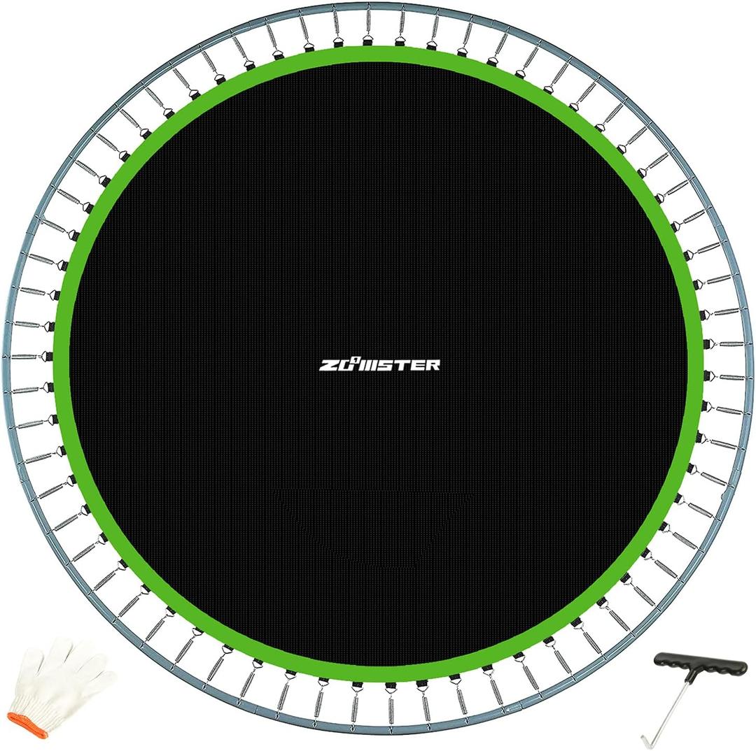 Zoomster Replacement Jumping Mat, Fits 12FT Round Trampoline Frame with 72 V-Hooks, Using 5.5" Springs 127" Premium Trampoline Mat (Spring not Included)