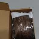 HOOJIH Clip in Ponytail Extension, Ponytail Extension 18 Inch Hair Ponytail Extension Wavy Ponytail Fluffy Clip on Ponytail Synthetic Ponytail Hair Pieces for Women -Light Brown with Golden Ends