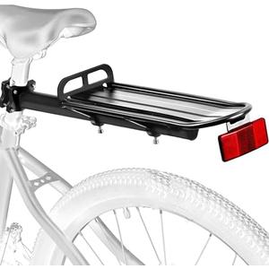 YONTUO Rear Bike Rack,Bike Cargo Rack,Aluminum Alloy,Large Size Reflective,Retractable,Universal