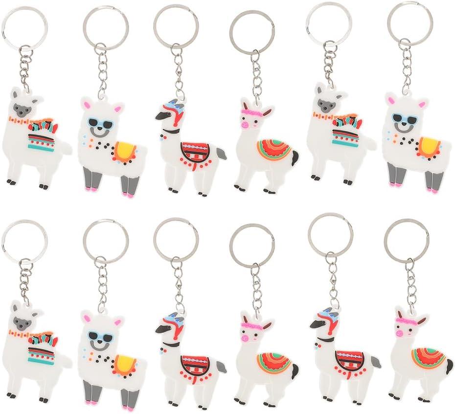 OSALADI 24pcs Alpaca Keychain Cute Wallet Decor Ring Keychain Animal Pendant Key Ring Animal Pendant Keyring Party Favors Sturdy Key Rings Personal Key Drops Bag Pendants