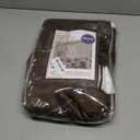 MIULEE Chocolate Brown Back Tab Blackout Curtain 96 Inch Long 2 Panels Set for Bedroom, Rod Pocket/Pinch Pleat Thermal Insulated Living Room Darkening Pleated Light Blocking Floor to Ceiling Drape