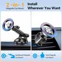 Coolpow for MagSafe Car MountWindshield+Vent+DashMagnetic Phone Holder for Car Phone Holder Mount Cell Phone Holders for Your Car Accessories Suction Phone Mount for Car Truck Stand for iPhone 17 16
