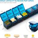 XL Monthly Pill Organizer 1 Time a Day, 4 Week Pill Case Compartments, Yaklim Weekly Vitamin Organizer Extra Large, Medicine Container for Daily Pill Keeper