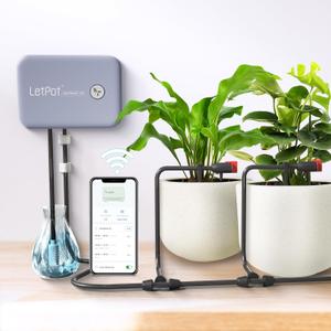 LetPot Automatic Watering System for Potted Plants, Drip Irrigation Kit System, Smart Plant Watering Devices for Indoor Outdoor, Water Shortage Remind, IPX66 Grey (Gen-3)