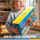 JOVA Vroomix Kids Tow Truck Toys for 3 4 5 6 7 Years Old Boys, Toddler Car Toys, Large Truck with 2 Transformation Cars and Trailer, Crane with Lights and Sounds, Birthday Gifts