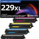 TN229XL 229XL TN229 High Yield Toner Cartridge Compatible Replacement for Brother TN229XL TN229 Works with Brother MFCL3720CDW L3780CDW L3765CDW HLL3220CDW L3280CDW L3300CDW Printer (4Pack Color)