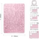 5x7 ft Pink Rugs for Living Room Fluffy Bedroom Rug Non-Slip Area Rugs Shag Carpet for Nursery Kids PlayRoom Dorm Office Indoor Thick Modern Plush Carpets Girls