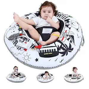 Baby Seat and Play Activity Center Ring,Soft Infant Seats for Sitting Up Chair 0-6 Months Newborns and Older Babies with Toys for Early Sensory Exploration and Motor Skill Development
