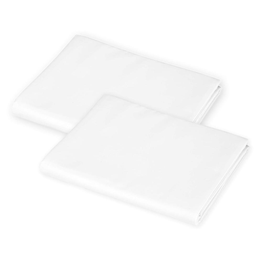 American Baby Company 2-Pack 100% Natural Cotton Percale Standard Daycare/Pre-School Cot Sheet, White, 23" x 51", Soft Breathable, for Boys and Girls