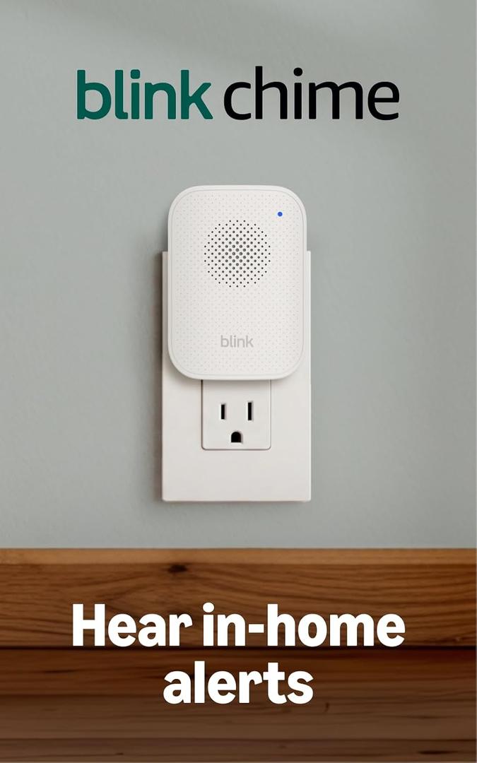Blink Chime (newest model) — Real-time, audible alerts you can hear anywhere in your home, easy plug-in installation, works with all Blink doorbells