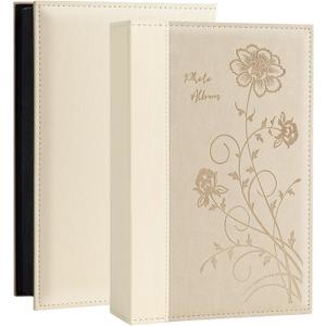 Artmag Photo Album 4x6 300 Photos, Extra Large Capacity Leather Cover Wedding Family Photo Albums Holds 300 Horizontal 4x6 Photos(Beige)